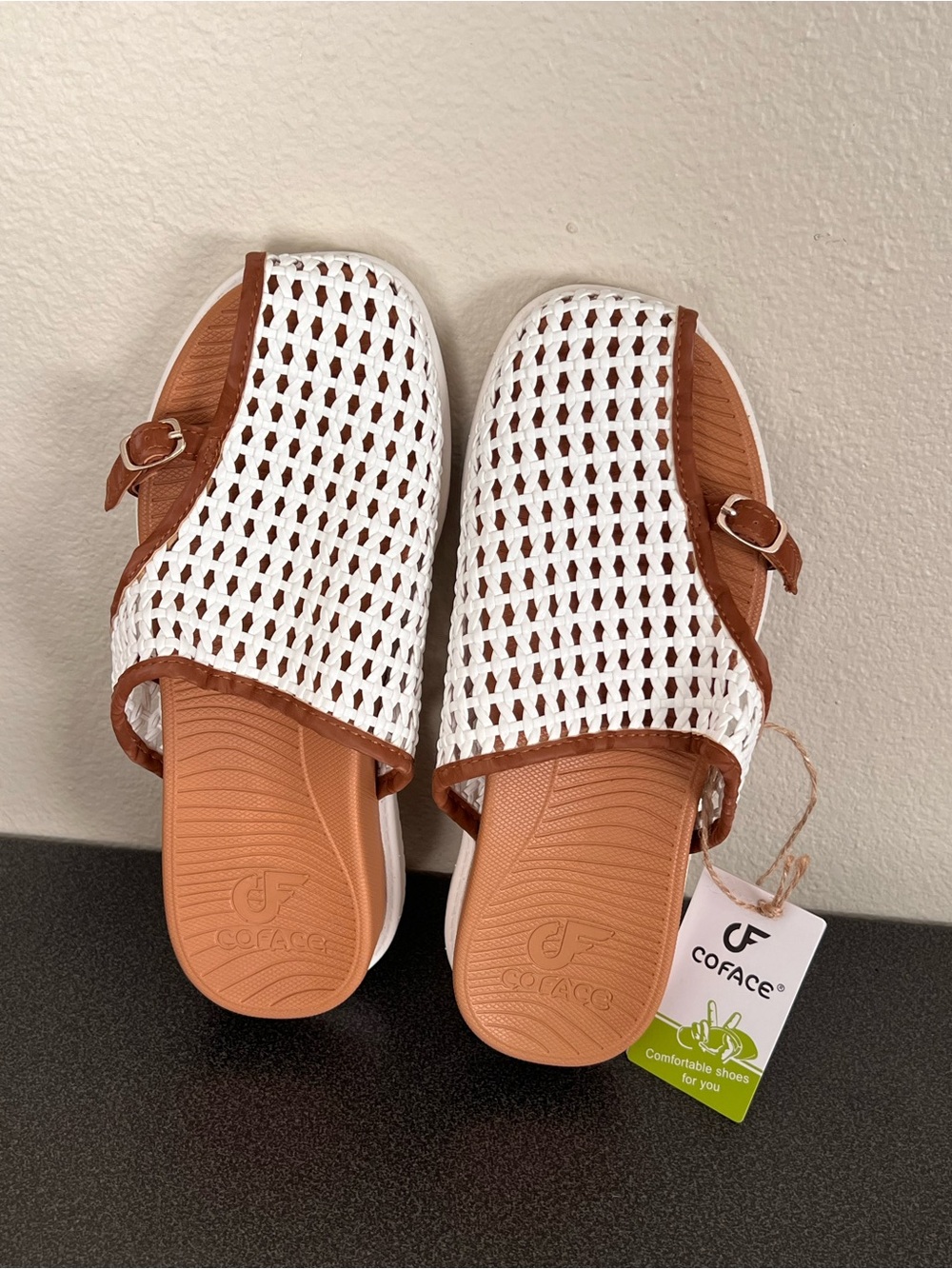COFACE Womens Dressy Orthotic Sandals Comfortable Arch Support Mesh Mules